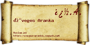 Üveges Aranka névjegykártya