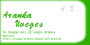 aranka uveges business card